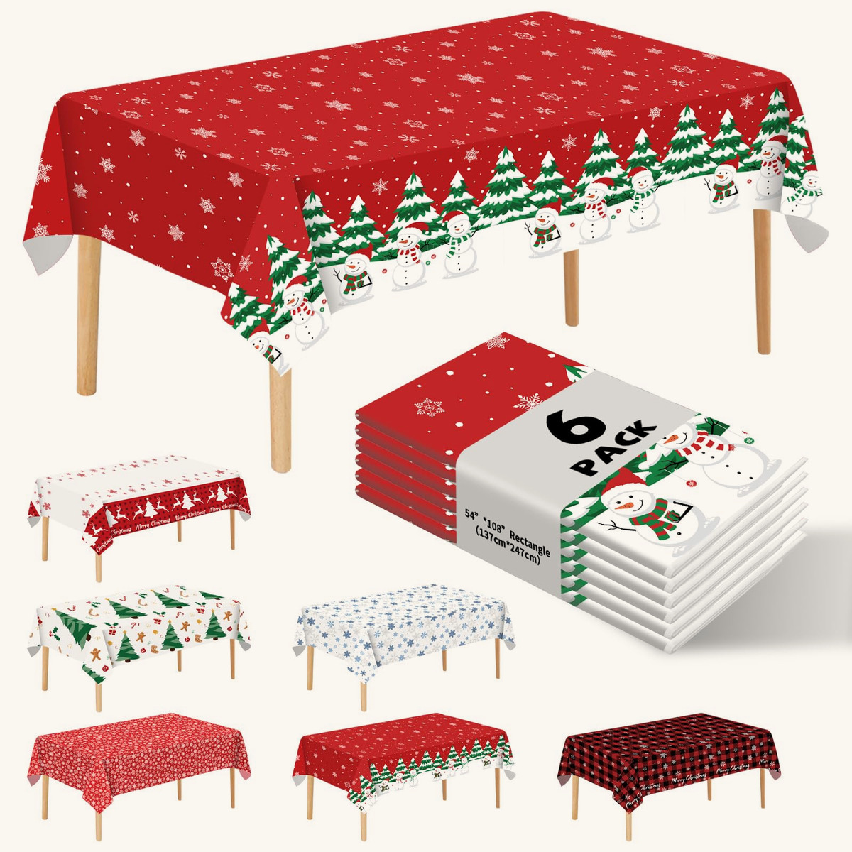 New Year &amp; Winter tablecloth