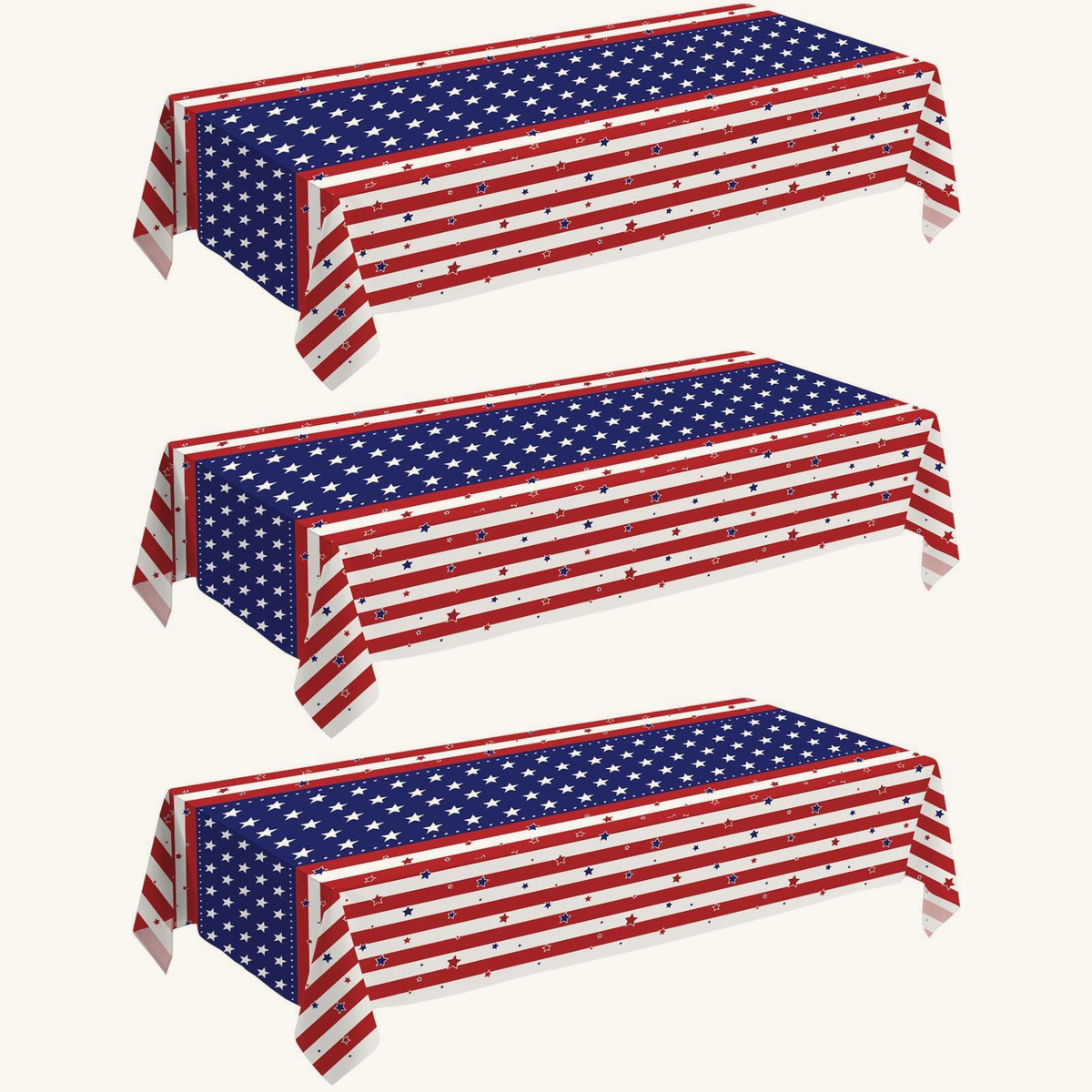 3 Pack disposable plastic tablecloth